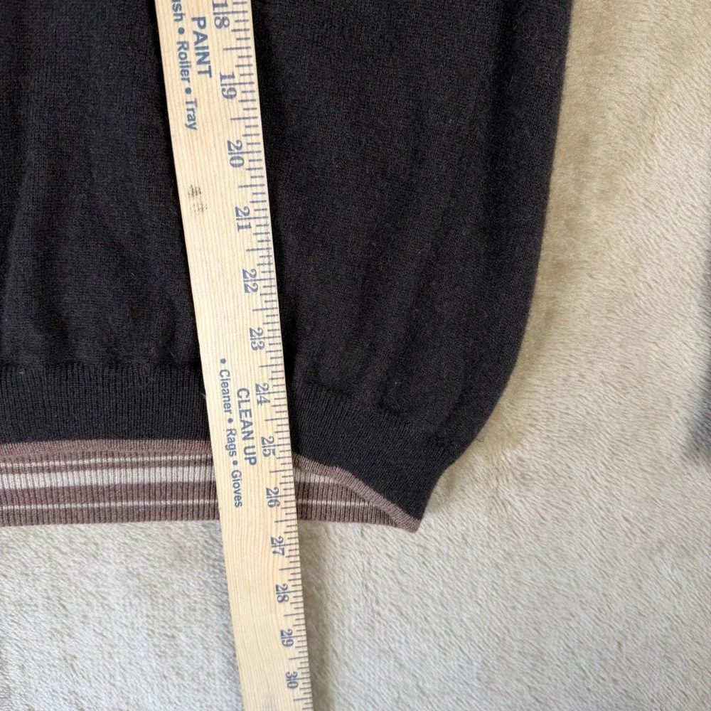Patagonia Mens 100% Cashmere Quarter Zip Pullover Sweater Brown Small 50570